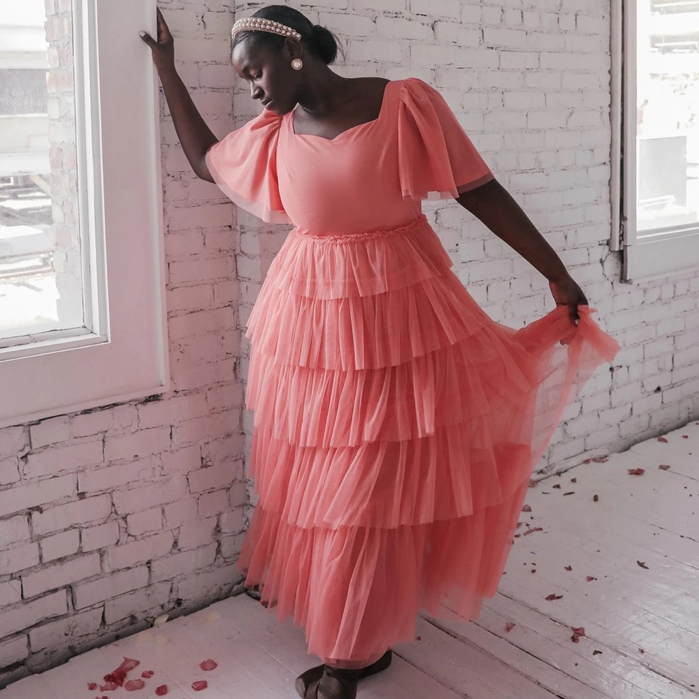 Jessakae allegro dress in coral size 2X.